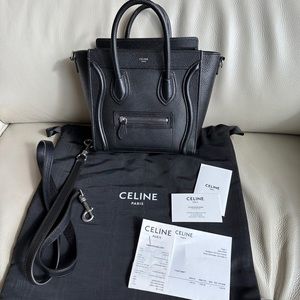 Celine nano luggage black - full set